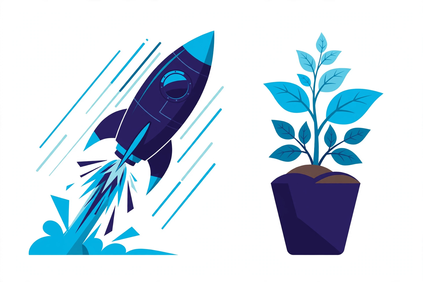 Fast PPC results compared with steady organic SEO growth