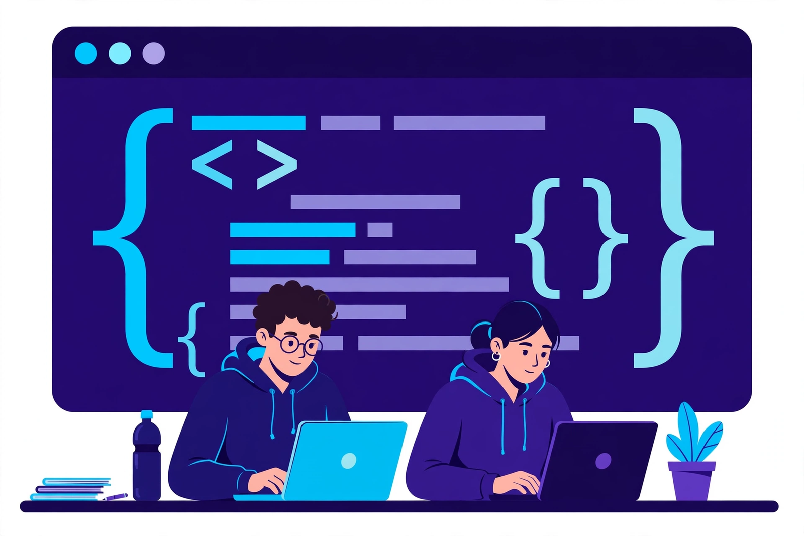 Custom web development illustration