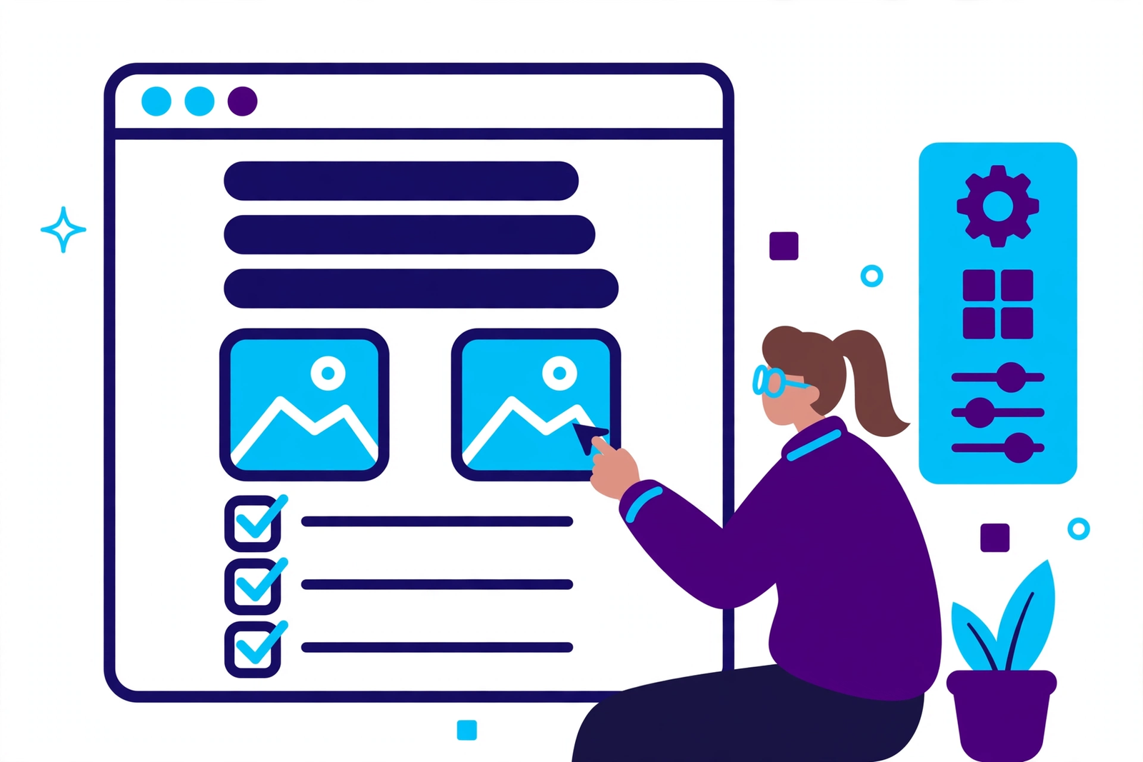 On-page SEO website traffic illustration