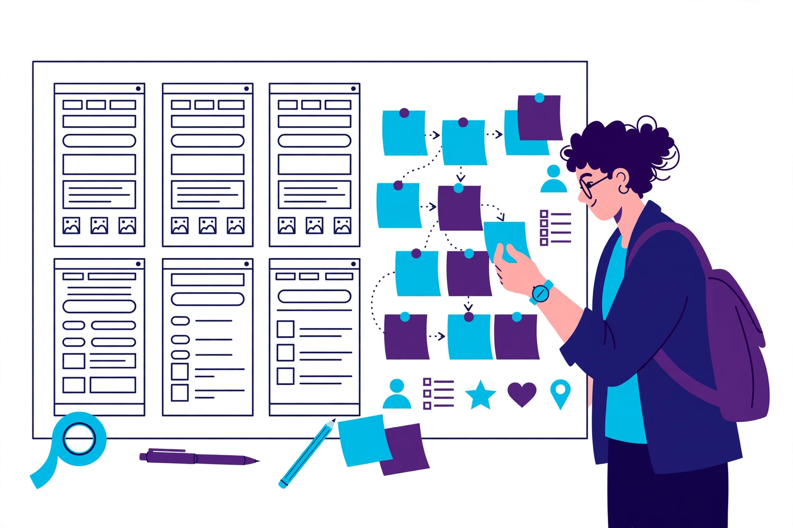 UX UI design illustration