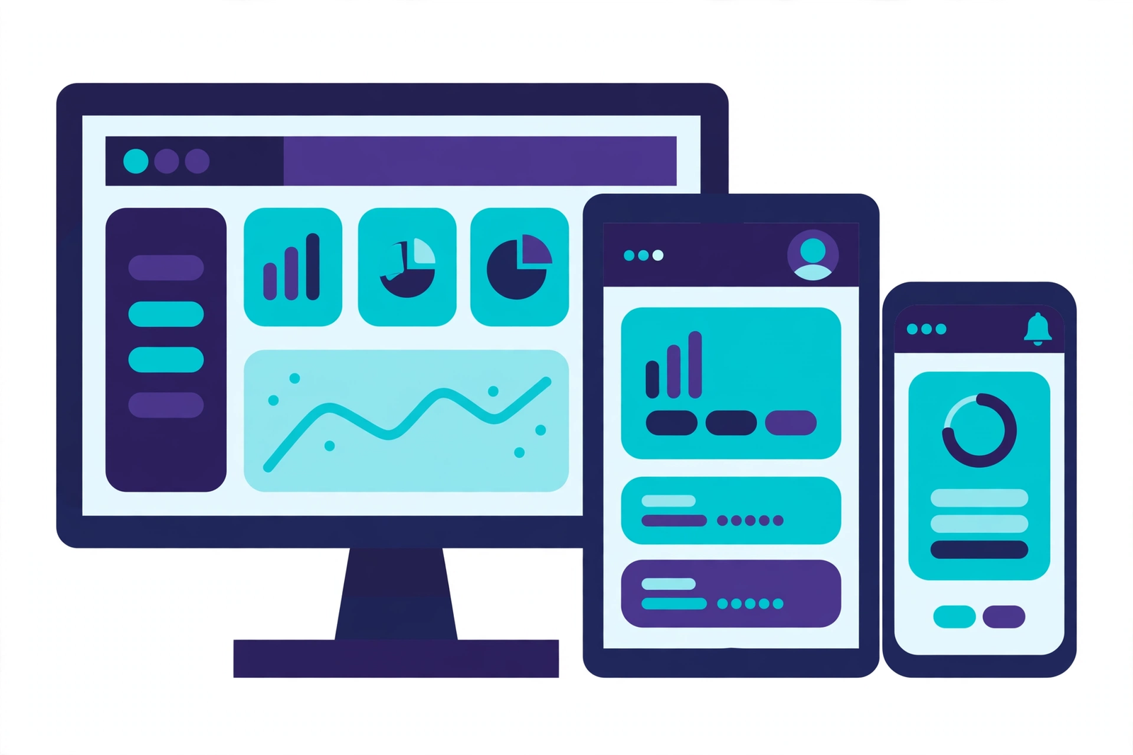 Website traffic to landing page illustration